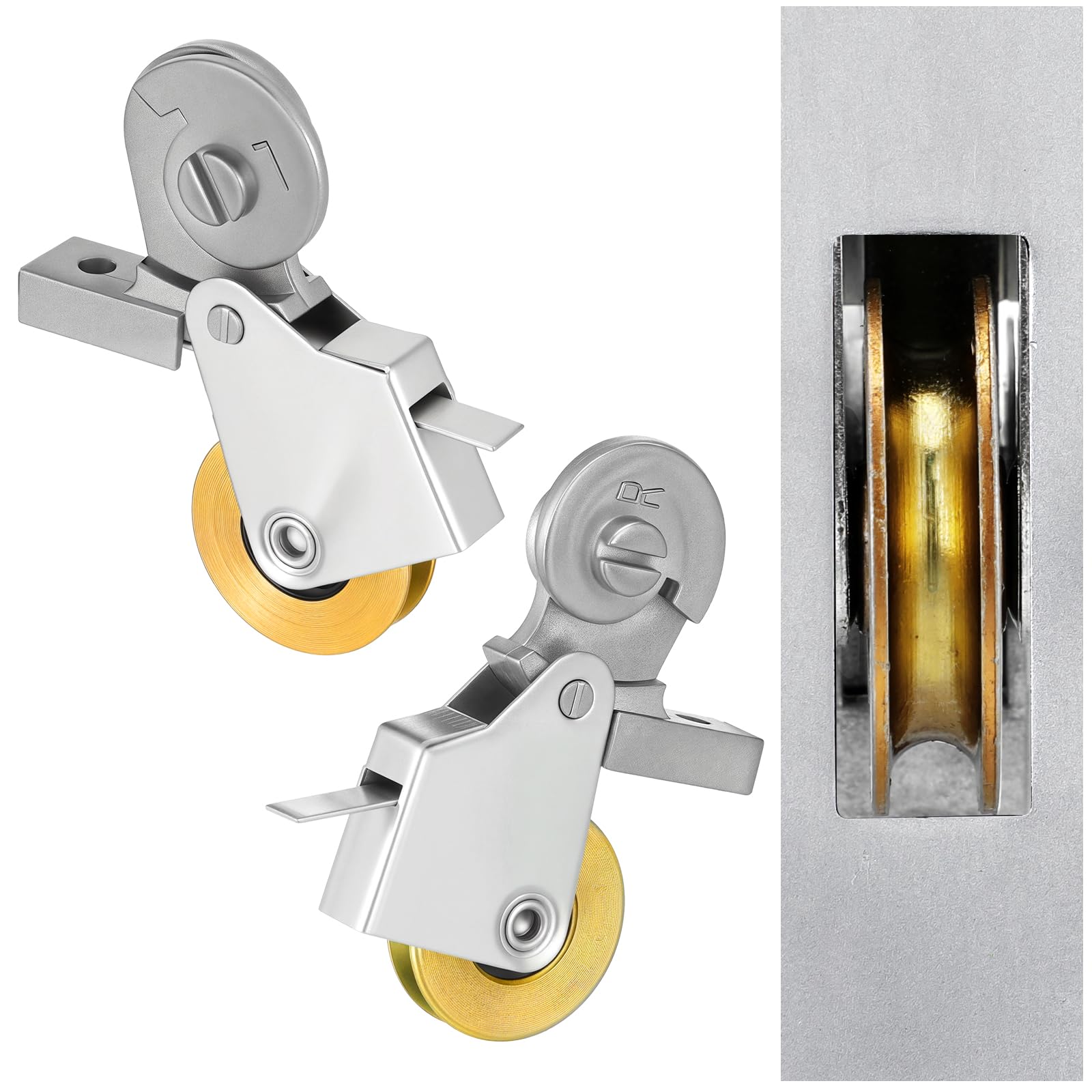 Photo 1 of Otoolling 2 Pack 1 Inch Steel Sliding Screen Door Rollers