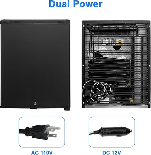 Miniatura 2 de Refrigerador compacto de 2.1 pies cúbicos, mini refrigerador CACC con cerradura, puerta reversible, refrigerador de absorción silenciosa de 12 V