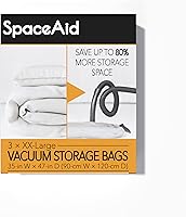 Vista 12 de Bolsas de almacenamiento al vacío SpaceAid, bolsas compresoras selladoras de ahorro de espacio para edredones, cobijas, almohadas, ropa de cama