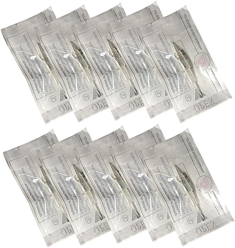 Pinkiou Agulhas para Máquina de Micropigmentação de Sobrancelhas 5F, 10 unidades