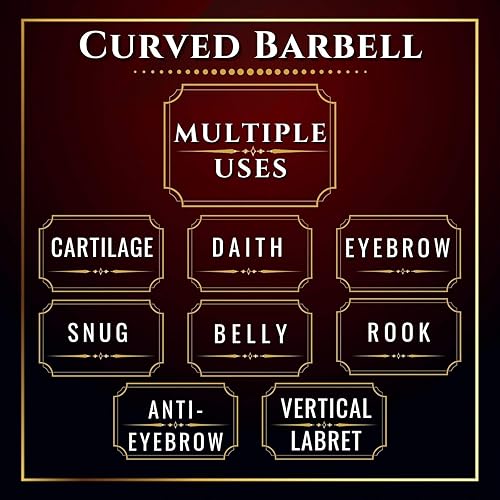 Miniatura 6 de MATIGA 4 piezas de retenedor flexible transparente 0.56 oz barra curvada piercing joyería cartílago Rook Tragus ceja 0.118 in bola acrílica más