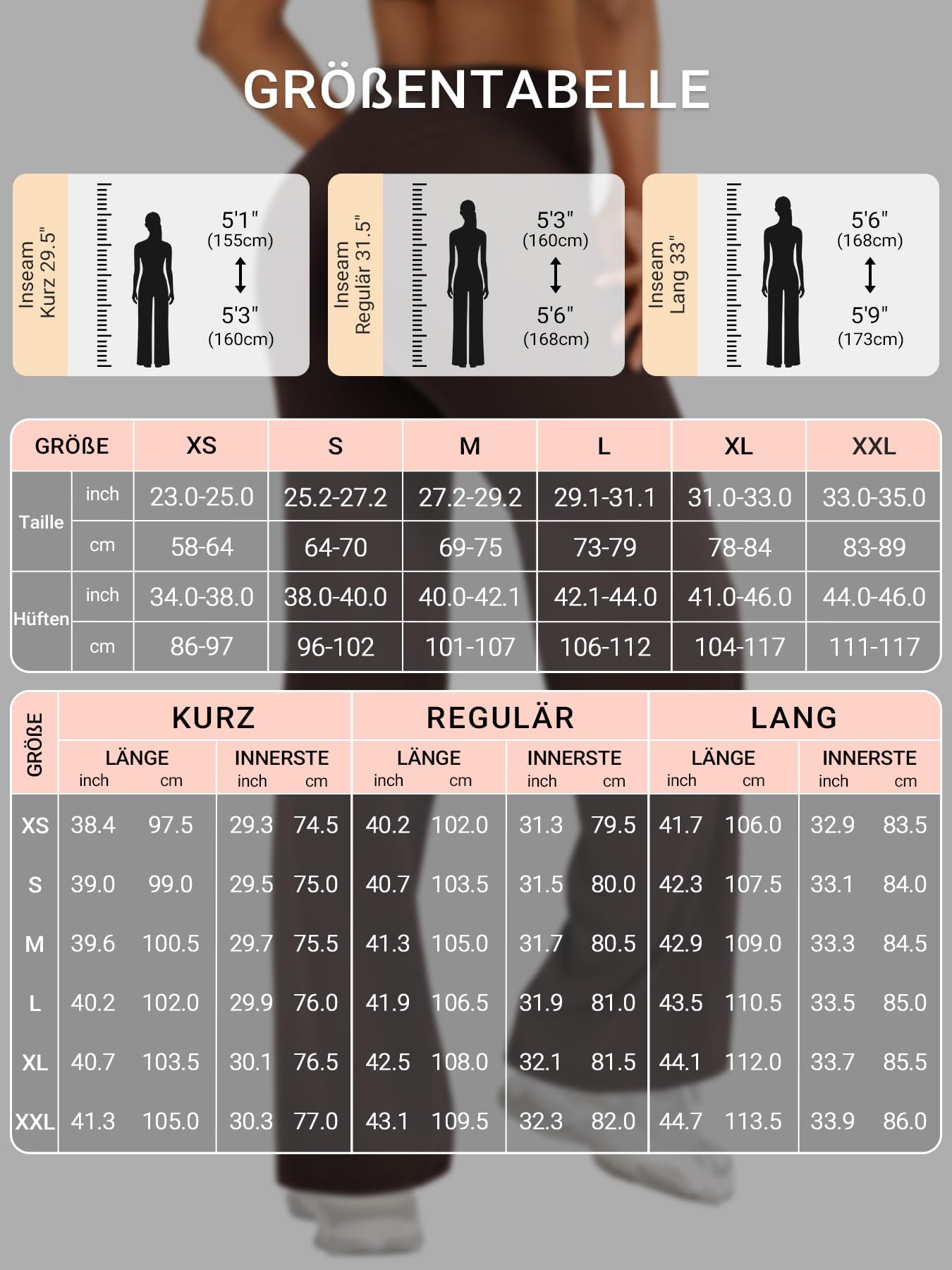 YEOREO Leggings dritti da donna, invisibili, a vita alta, senza cuciture anteriori, pantaloni da yoga, opachi, elastici, svasati, morbidi e senza cuciture