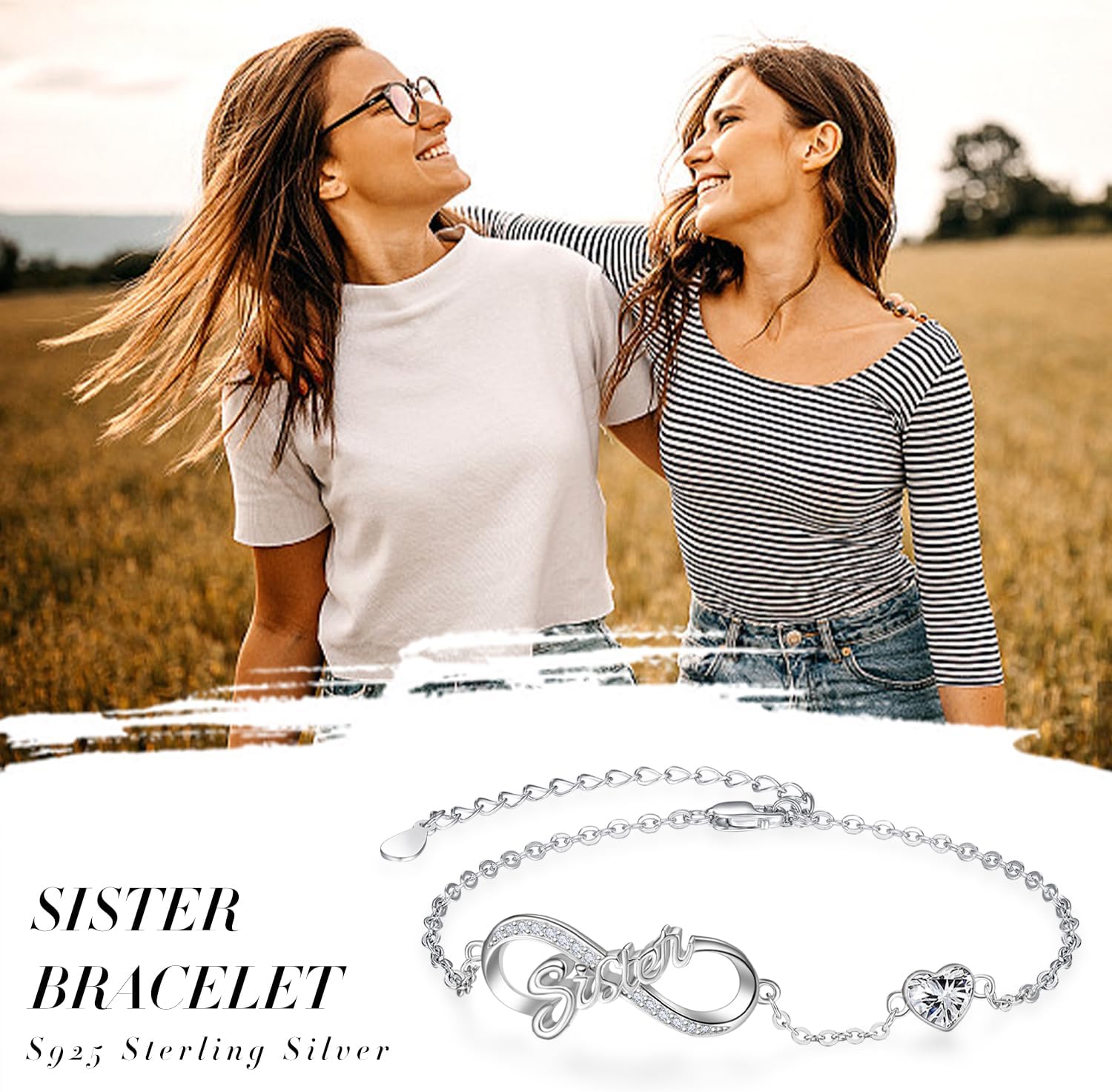 Palpitate Sister Infinity Bracelet Sister Gifts - Image 2