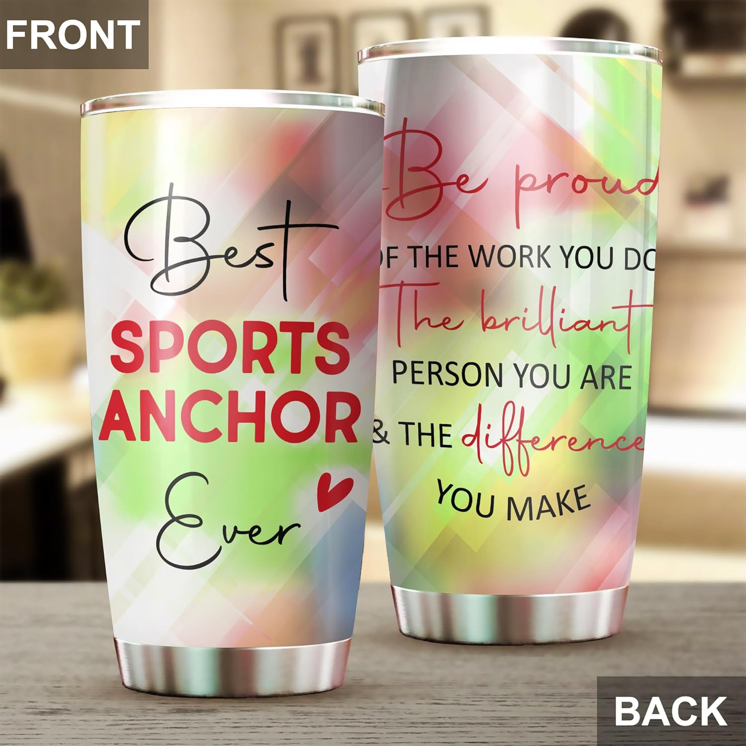 Best Sports Anchor Ever Be Proud Of The Work You Do Tumbler Stainless Steel 20oz, Office Gifts Women Men Work Friends Coworker, Driking Coffee Cup For Birthday Christmas