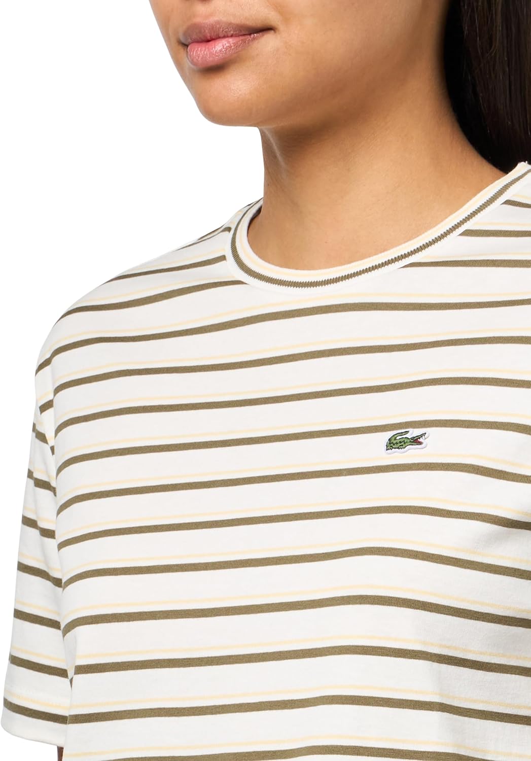 Lacoste Women's Short Sleeve Striped T-Shirt