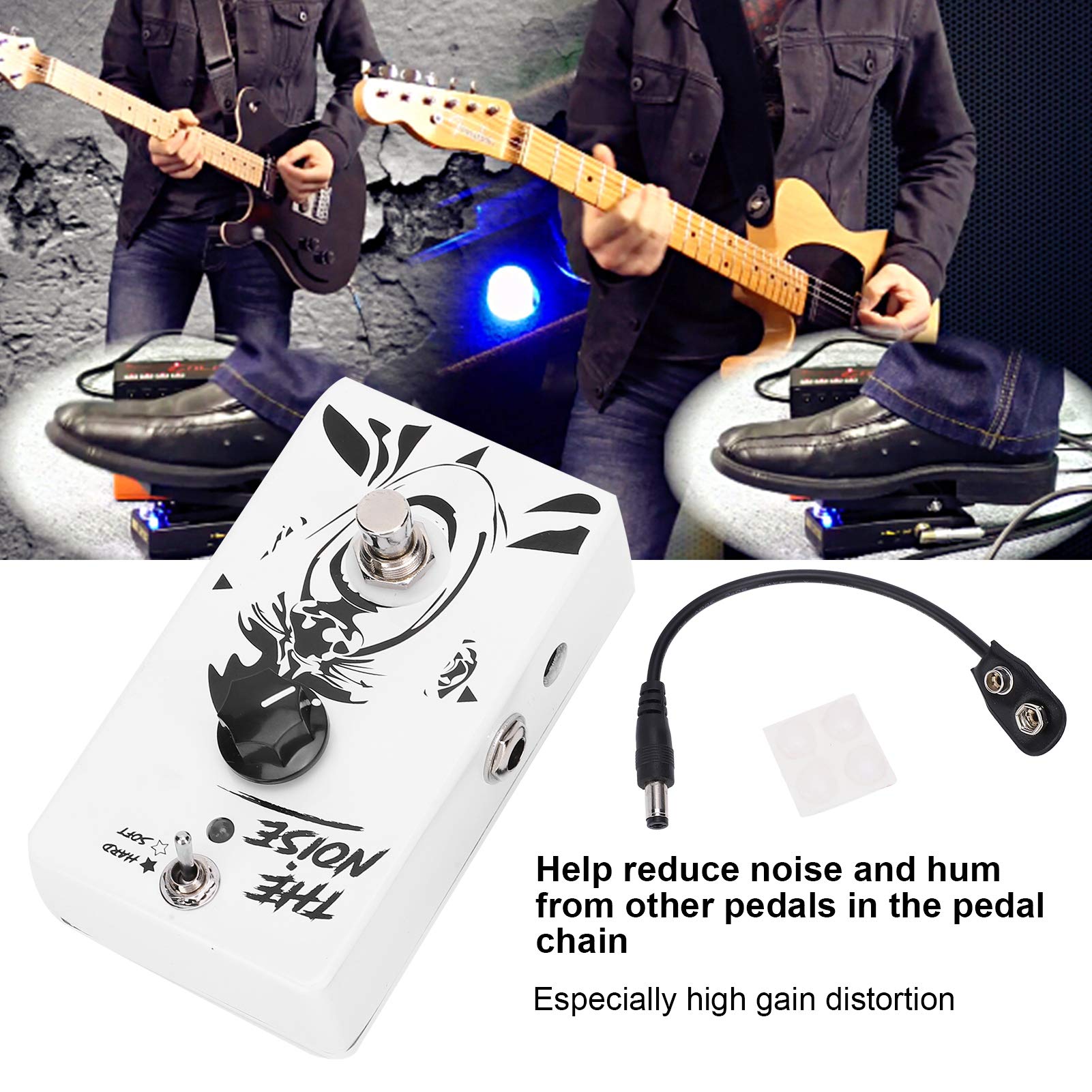 Noise Killer The Noise Gate Guitar Suppressor Effect Pedal, Aluminium Alloy Shell, Two Way Selector Switch, Sensitivity Control, Reduces Noise and Hum,