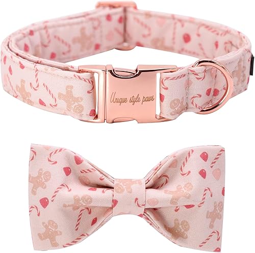 Miniatura 20 de Unique style paws Collar de perro Bowtie Collar de sandía de algodón Collar de verano ajustable para perros pequeños, medianos y grandes - S