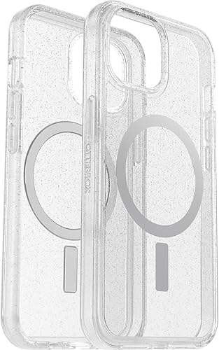 Miniatura 5 de OtterBox Funda transparente para iPhone 15, iPhone 14 y iPhone 13 Symmetry Series - Stardust (transparente/plateado), se ajusta a MagSafe, ultra