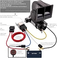 FARBIN Kompakt Autóduda 12V – 130dB Csiga Légkürt Relével és Kábelköteggel, Kapcsolóval, Autóhoz/Motorhoz/Teherautóhoz 6
