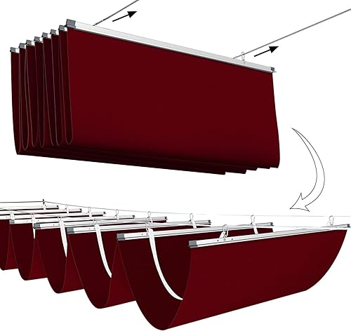 Miniatura 6 de E&K Toldo retráctil impermeable de 4 pies de ancho x 16 pies de largo, para exteriores, para patio, jardín, terraza, enrejado (rojo)