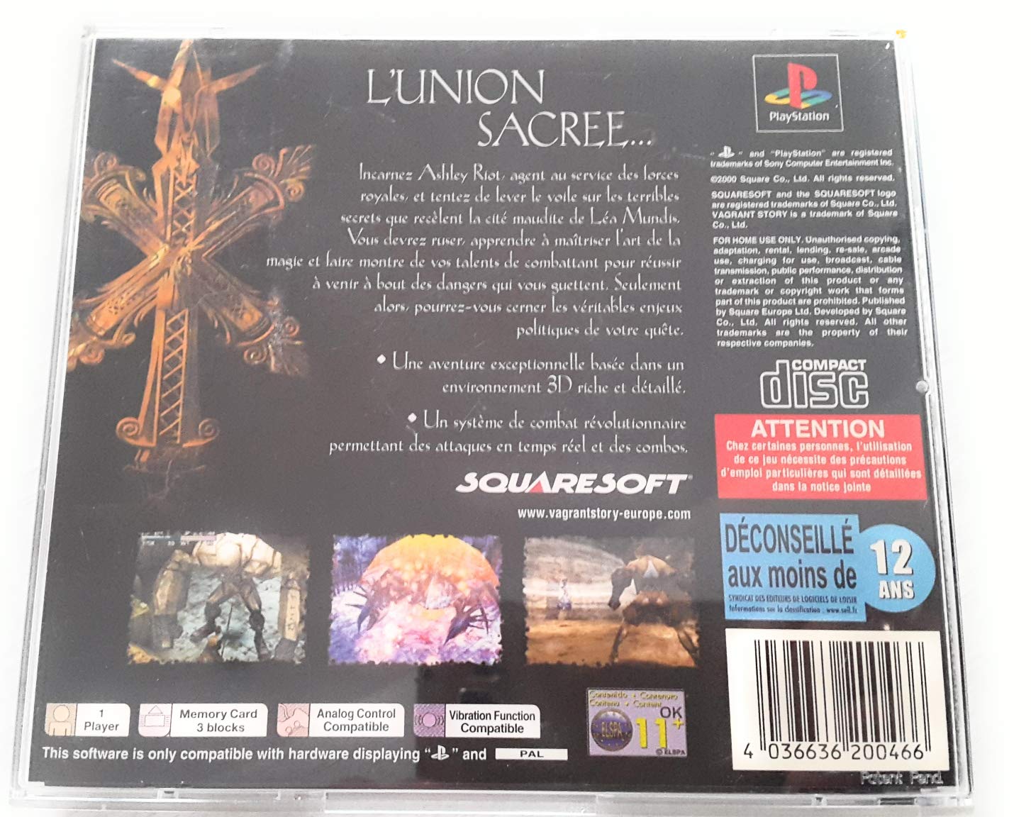 Vagrant Story – Sony PS1 (PAL, FR, Neuf Sous Blister Scellé)