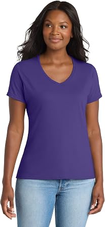 Port & Co Womens Performance Blend V-Neck Tee