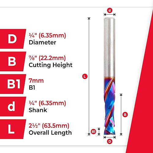 Miniatura 24 de Amana Tool Spektra Extreme Tool Life - Broca de carburo sólido CNC de compresión en espiral, 46010-K, 3/8 D x 1-1/8 CH x 3/8 vástago x 3 pulgadas