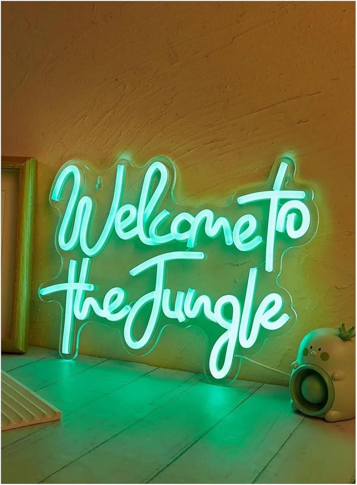 Per insegna al Per neon Welcome To Jungle per insegne Per Lampada decorativa da parete alimentata