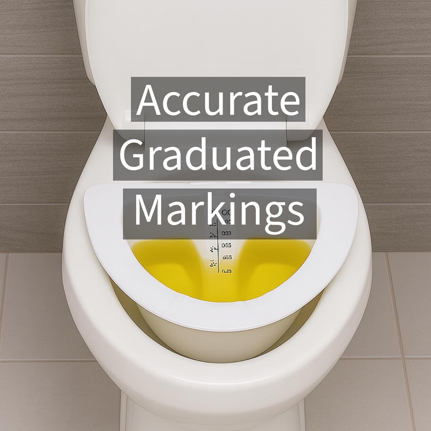 Vakly Graduated Specimen Collector Pan 32 oz – Durable Urine Measuring Toilet Hat with Pour Spout & Flat Bottom for Hospitals, Nursing Homes, Labs & Home Use