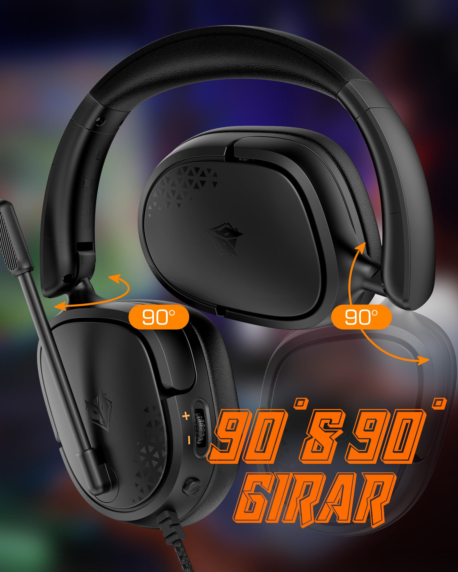 NUBWO Auriculares PS5 para PS4, PS5, PC, NS, Xboxone, Auriculares con Micrófono, Auriculares Gaming con Micrófono, Auriculares con Cancelación de Ruido con Clavija de