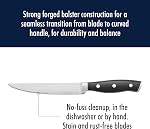 HENCKELS Forged Accent 4 Piece Stainless Steel Steak Knife Set - Semi-Serrated, Black Handles
