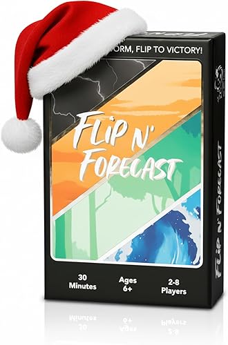 Flip N' Forecast - El juego de cartas familiares de predicción definitiva para niños y adultos - Divertidos juegos familiares para niños y adultos