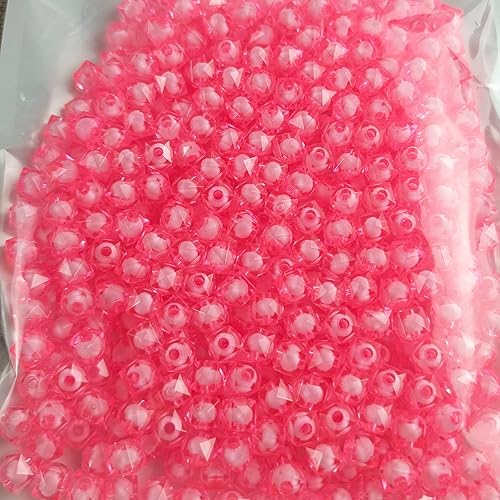 Miniatura 13 de Ball 400pcs Transparent 8mm Beads Crystal Spacer Beads, Round Beads Inside for Jewelry Making (Ball-Mixed)