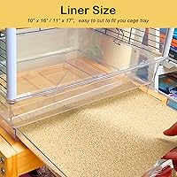 Vista 5 de S&X Papel de grava para jaula de pájaros, paquete de 10 hojas de arena de papel de grava de 11 x 17 pulgadas