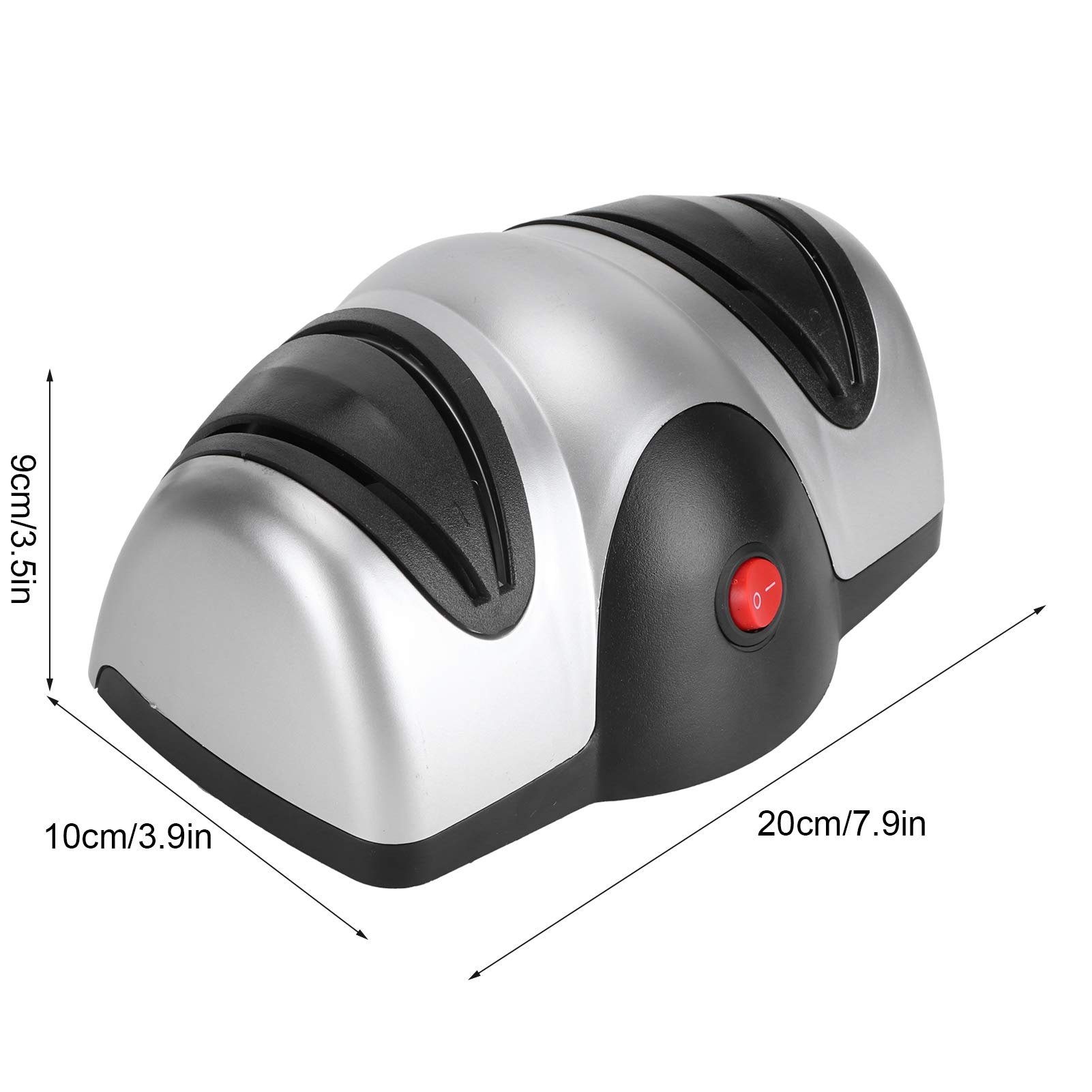 Fdit Afilador de Cuchillos Eléctrico, de Afilado Profesional de 2 Etapas con Muela Abrasiva de Diamante para Cuchillos de Cocina y de Fruta, bajo Nivel de Ruido y Larga