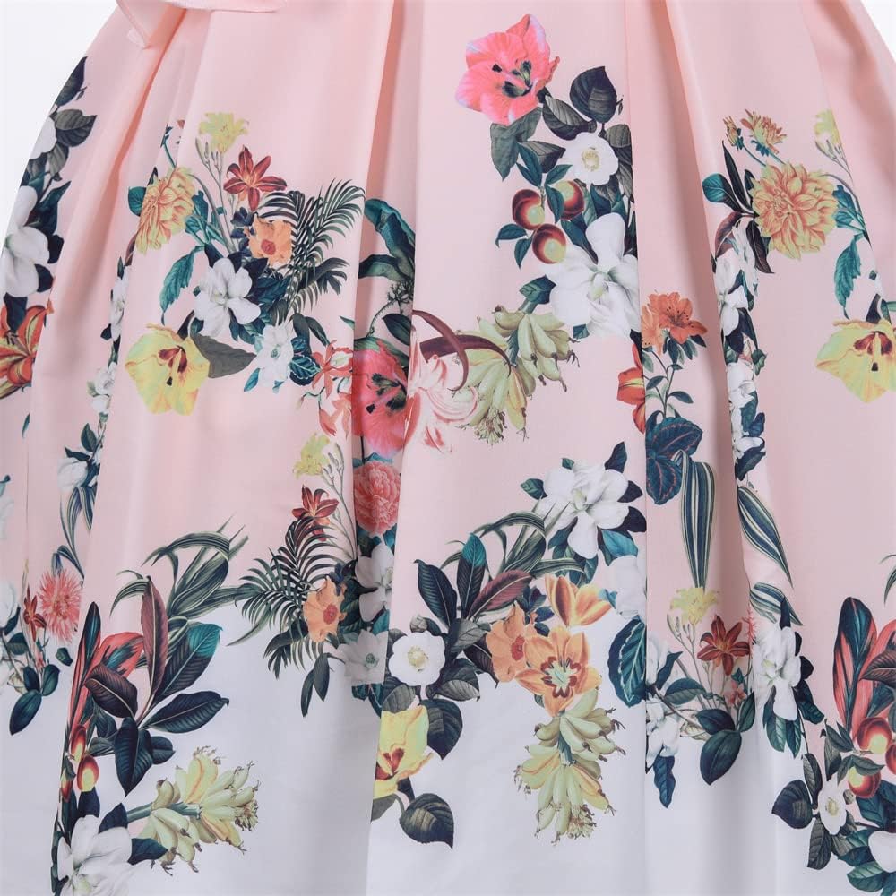 Cosplay Life Elegant Flower Glown Dress for Girls Young Adult Fashion Bow Flower Kids Party Festival Ages 5-9 Years Old - Image 5