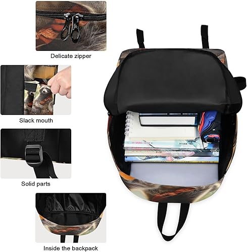 Miniatura 3 de RPLIFE Lindo perro y flor con flores y perros conjunto de mochila para niños, mochila impermeable, mochilas con lonchera, mochilas para niñas