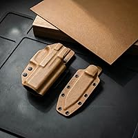 Vista 4 de KYDEX - Hoja termoformada – Textura P1 – (0.093 de grosor) – (12 x 12 pulgadas) – (marrón coyote) – (3 hojas) – para hacer funda de bricolaje