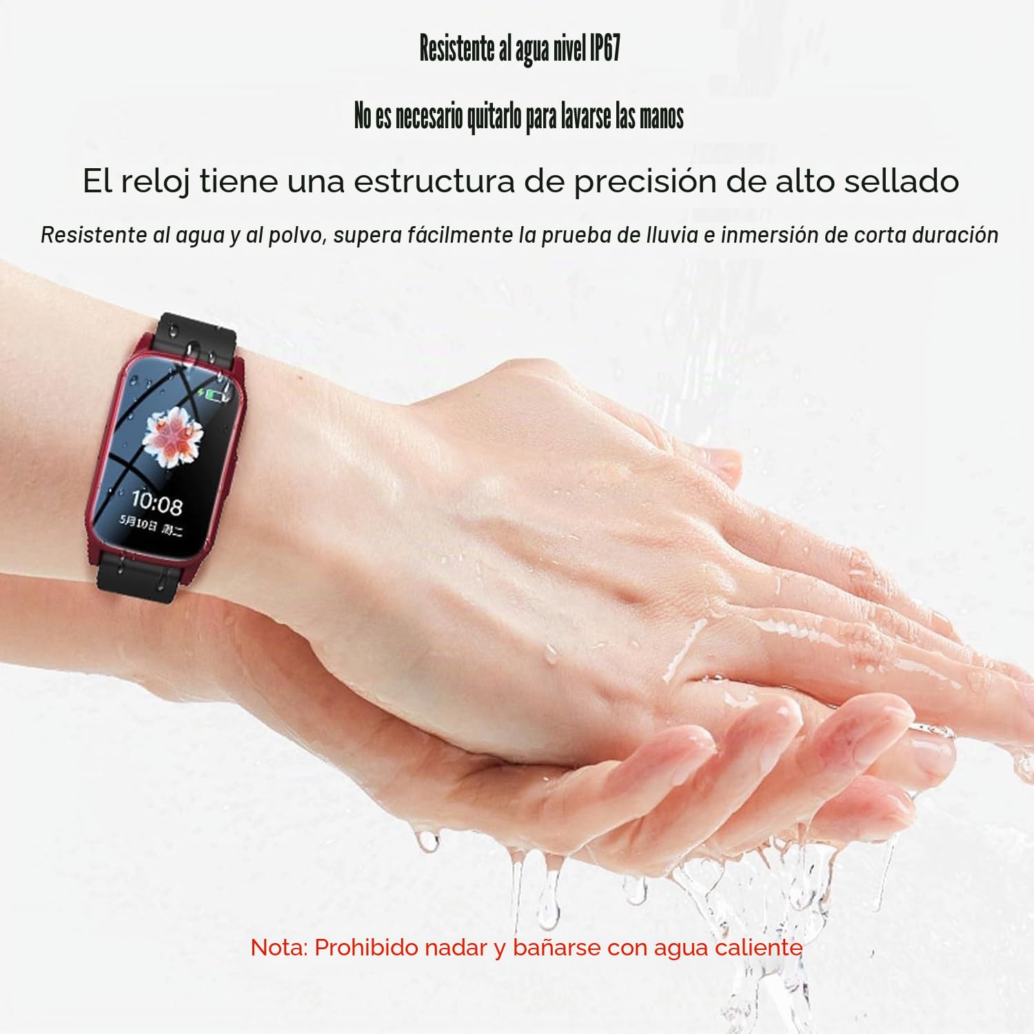 Genérico Reloj Inteligente para Mayores Detección de Caídas Pulsera Inteligente con Botón SOS Dispositivos de Alerta de Caídas Reloj GPS para Demencia y Alzheimer (Negro)