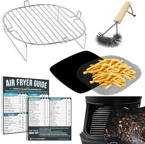 Accesorios para freidora de aire compatibles con Gowise, Chefman, Cozyna, Insignia, Kalorik, Gourmia, Nuwave, Paula Deen + más, estante para