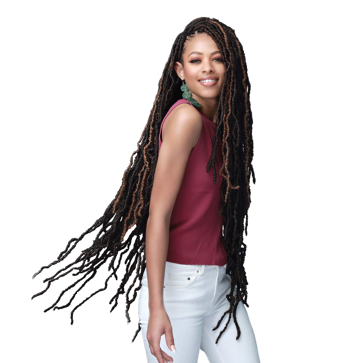 Bobbi Boss Crochet Braids African Roots Braid Collection 2X Nu Locs 36" (5-pack, 1B)