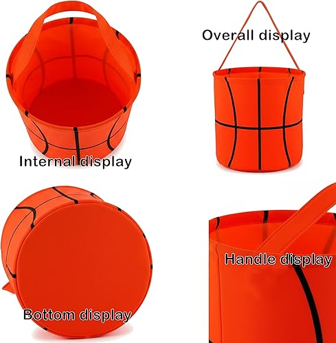 Miniatura 2 de XinblueCo Cesta de béisbol Cestas de Pascua para lona Cestas de caza de huevos de Pascua