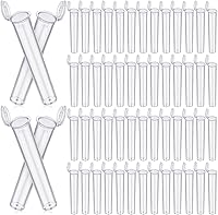 Vista 10 de Frienda Contenedor de tubo de plástico transparente de 4.567 in con tapas, contenedor de sellado impermeable a granel con tapas (25 piezas)