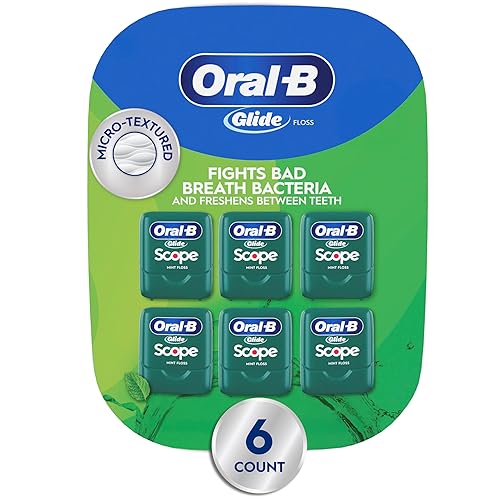 Oral-B Glide Dental Floss, Scope Mint Flavor, 40 m, Pack of 6
