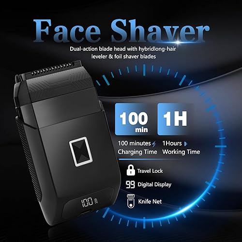 Miniatura 4 de Soonsell Manscape - Cortadora de barba para hombres, afeitadora de pelotas, cortapelos de nariz, maquinilla de afeitar eléctrica, cortadora de pelo