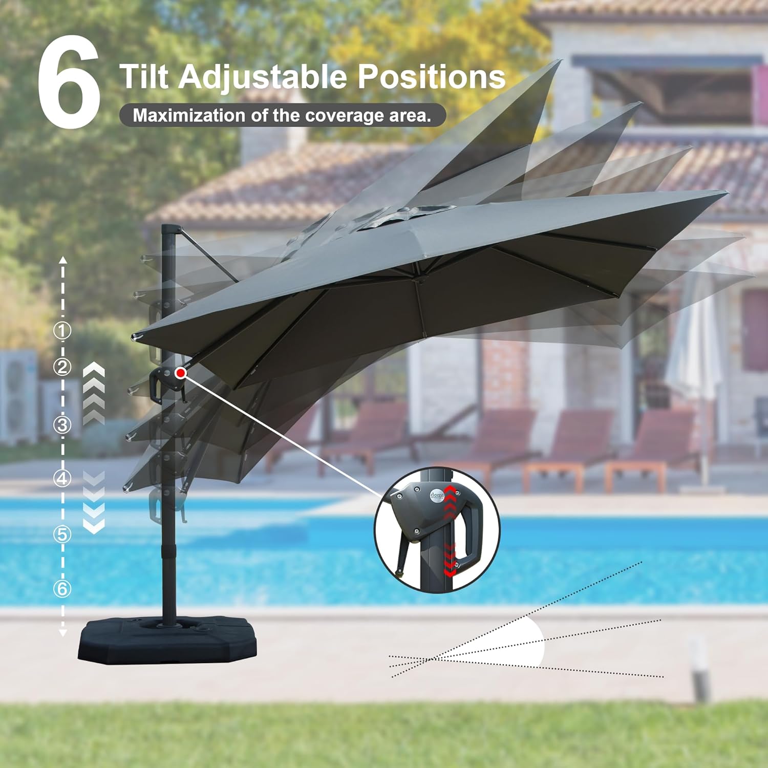Domi Patio Cantilever Umbrella