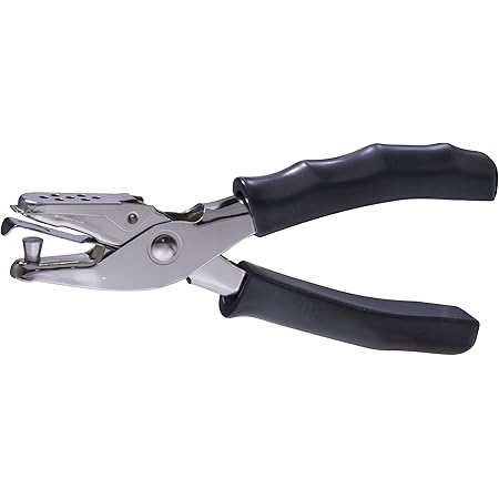 Officemate 1 Hole Punch with Soft Grip Handle, 8 Sheet Capacity, Black (90083)