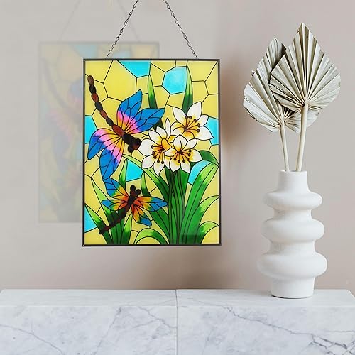 Vista 28 de Monarca - Mariposa para colgar en la ventana, decoración de mariposa, regalo para mujeres, atrapasoles de vitral, decoración de ventana, colgante al