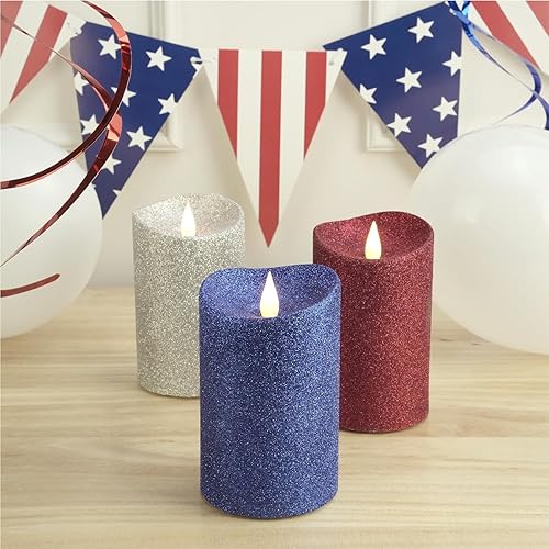 Miniatura 3 de Velas LED sin llama de cera real con control remoto, 3 x 5 pulgadas, llama móvil parpadeante 3D, velas que funcionan con pilas para uso en