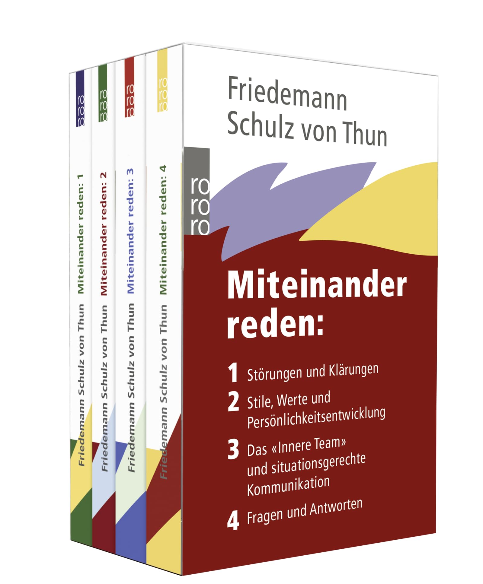 Miteinander reden 1– 4 (Faltschachtel): Störungen und Klärungen / Stile, Werte und Persönlichkeitsentwicklung / Das «Innere Team» und situationsgerechte Kommunikation / Fragen und Antworten