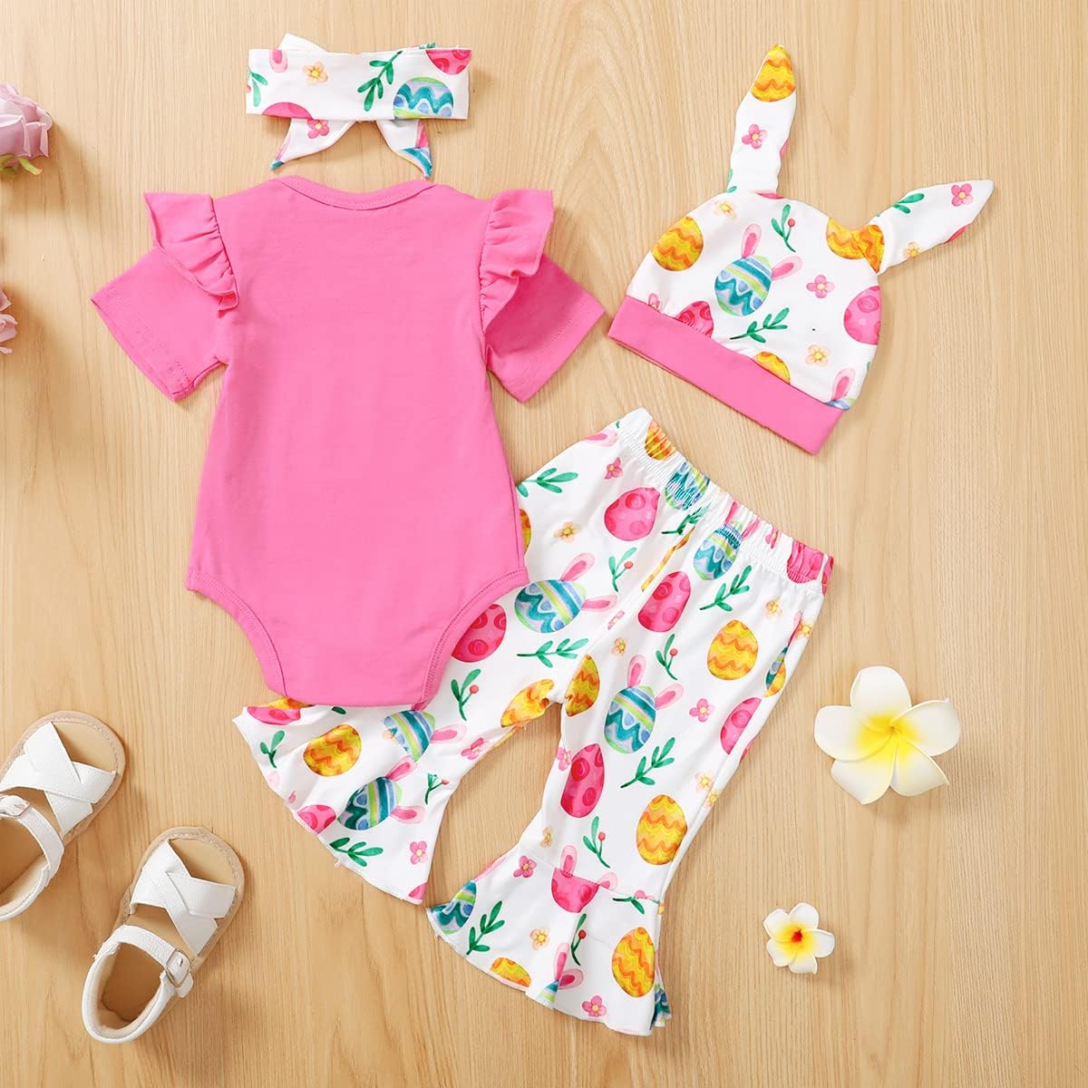 Baby Girl My 1st Easter Outfit Infant Easter Bell Bottom Outfit