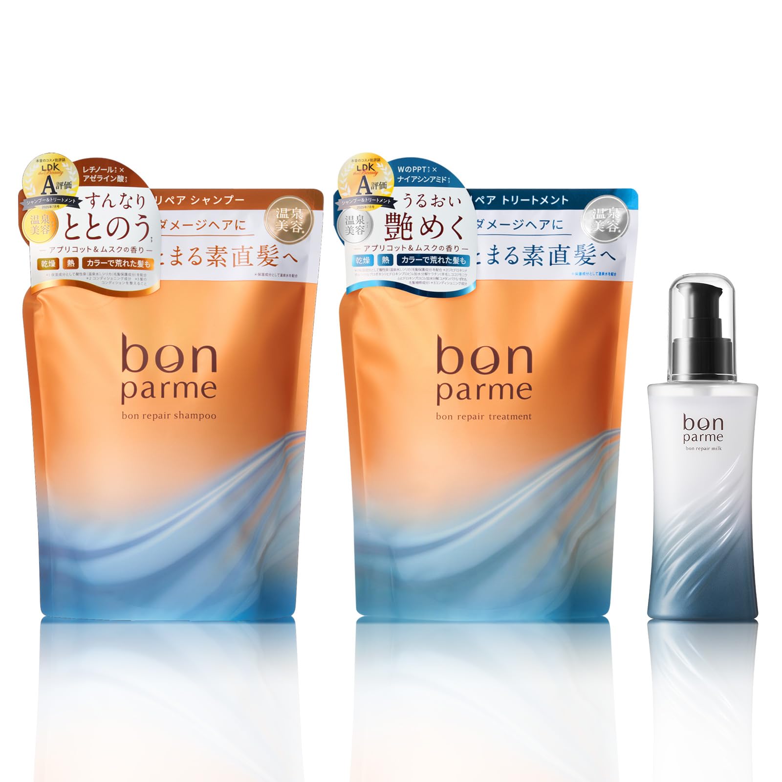 Amazon | bonparme ボンパルム リペア ヘアミルク 100ml (詰替えセット