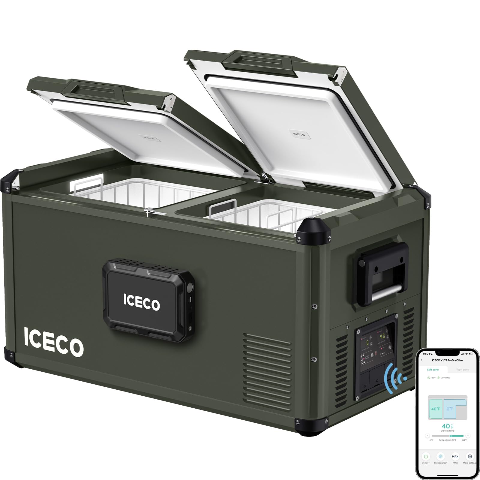 Amazon.com: ICECO VL75ProD Portable Refrigerator with Battery, 12v