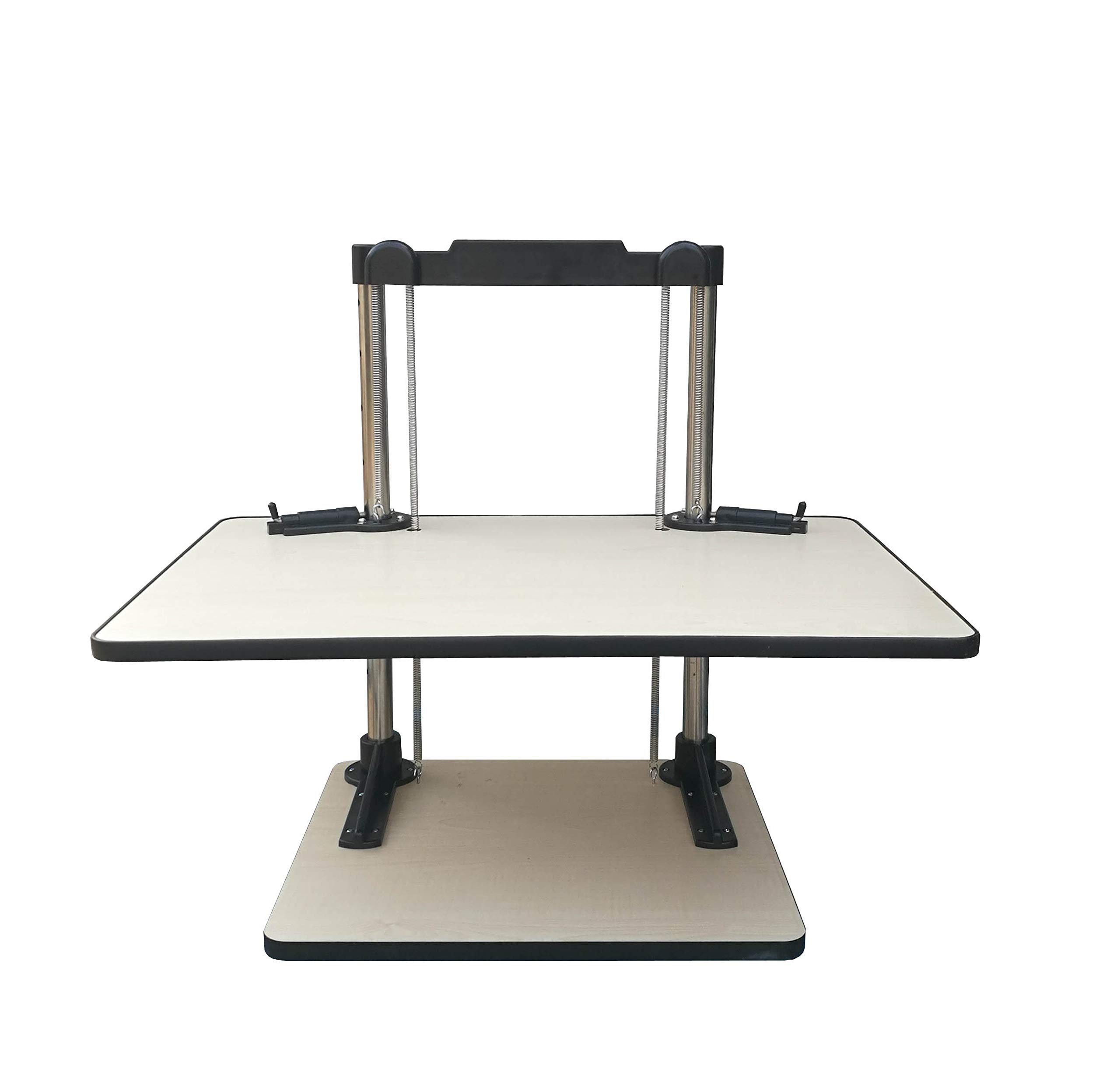 FixtureDisplays® Height Adjustable Standing Desk Ergonomic Sit Stand Desk Solution with Springs 16104-NF