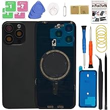 15 Pro Max Back Glass Cover Replacement Compatible with iPhone 15 Pro Max 6.7-inch Black Titanium with Pre-Installed Lens, Includes Toolkit, Repair Guide