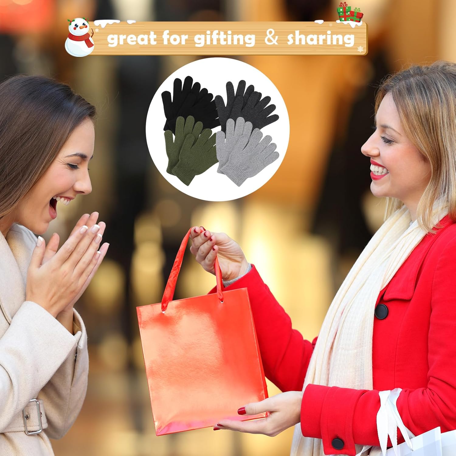 Suhine 150 Pair Winter Gloves Bulk for Homeless People Winter Knitted Warm Gloves for Men Women Charity Donation Supplies - Image 4