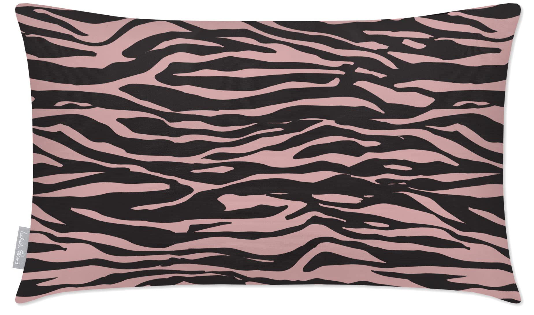 Izabela Peters Outdoor Cushions Waterproof, 50 x 30 cm, Filled Outdoor Cushion, Zebra Print - Rosewater, Garden Furniture Cushions, Outdoor Seat Cushions, Garden Chair Cushions