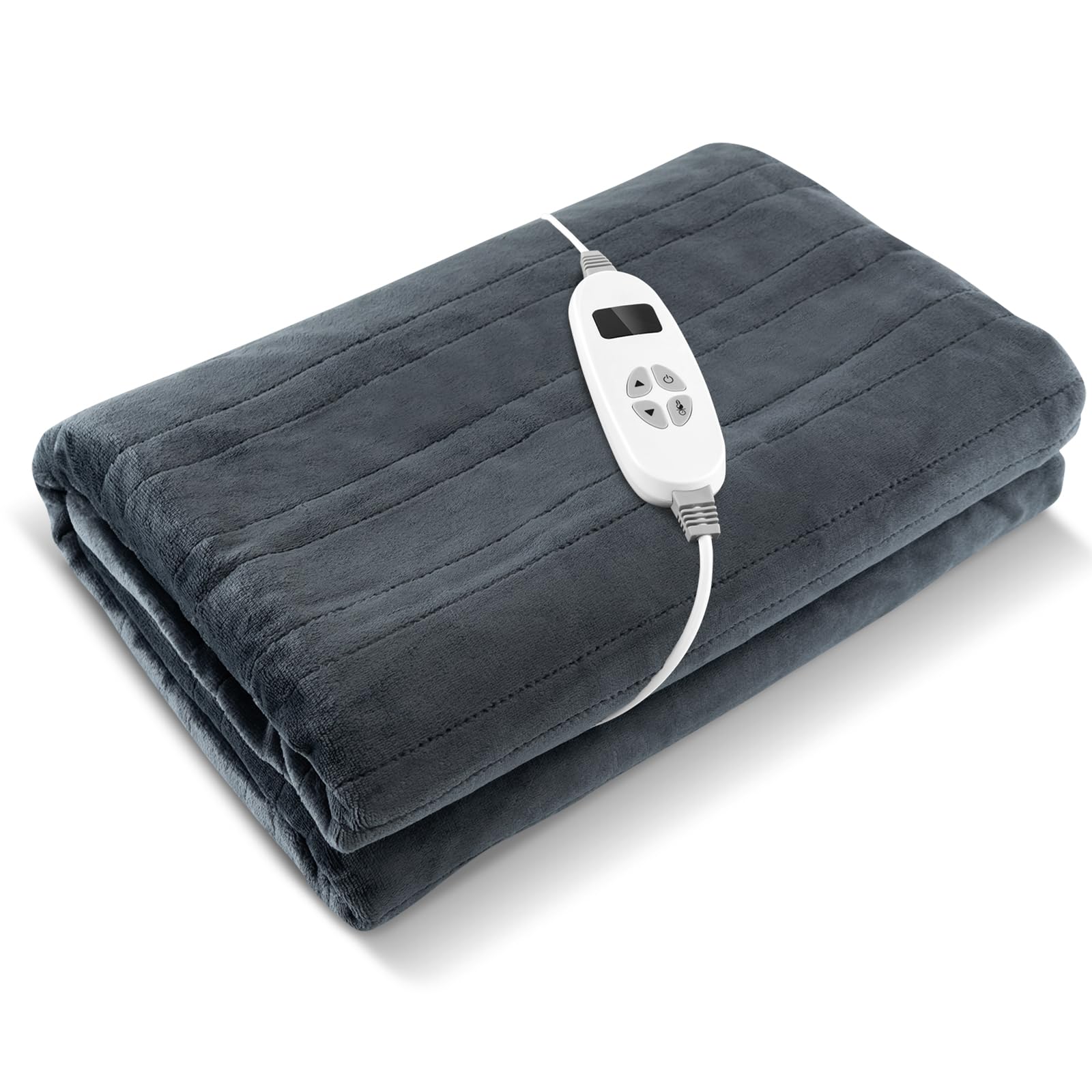 Texciting Coperta Riscaldante Elettrica-130x180cm-Coperta Elettrica con 9 impostazioni di calore-10 ore di spegnimento automatico Lavabile in lavatrice (Grigio Verde Texciting Coperta Riscaldante Elettrica-130x180cm-Coperta Elettrica con 9 impostazioni di calore-10 ore di spegnimento automatico Lavabile in lavatrice (Grigio Verde