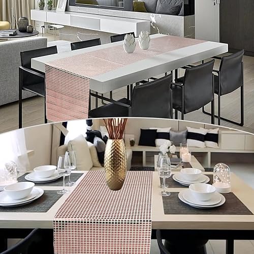 Miniatura 7 de Camino de mesa de discoteca con purpurina de 108 x 12 pulgadas, decoración de camino de mesa con lentejuelas de poliéster retro de los años 70 y 80