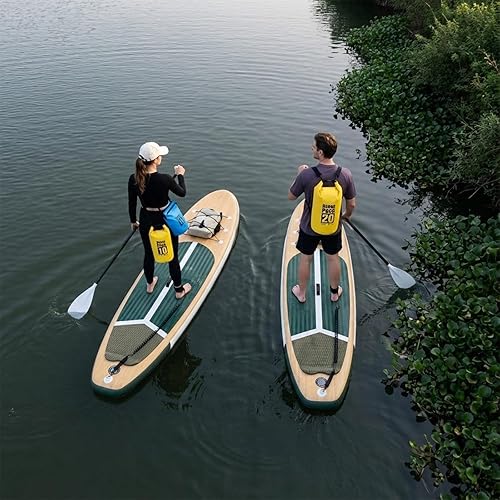 Miniatura 4 de Bolsa seca flotante impermeable de 5L/10L/15L/20L para mujer, mochila seca ligera y duradera para kayak, natación, campamento, senderismo, suave